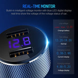 LED Display Dual USB Phone Charger real time monitor